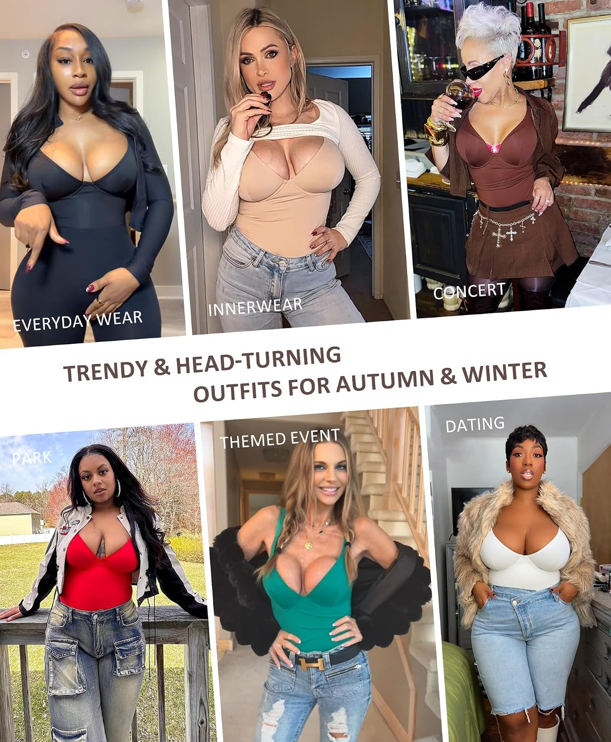 Shapewear Bodysuits for Women Tummy Control Deep V Neck | Underwire Support for Lift, Double-Layer Tummy Shaping, Breathable, Silky Soft Fabric, Backless, Date, Club, Office