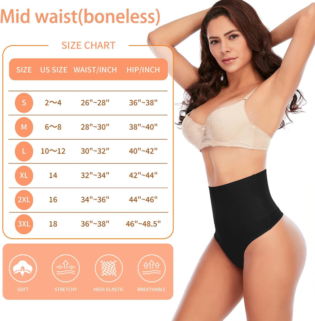 Tummy Control Thong Shapewear for Women Seamless Shaping Novelty Thong Panties Body Shaper Underwear