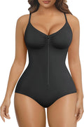 Women'S Shapewear Bodysuit Tummy Control Seamless Zip-Up Body Shaper Waist Defining Body Suit