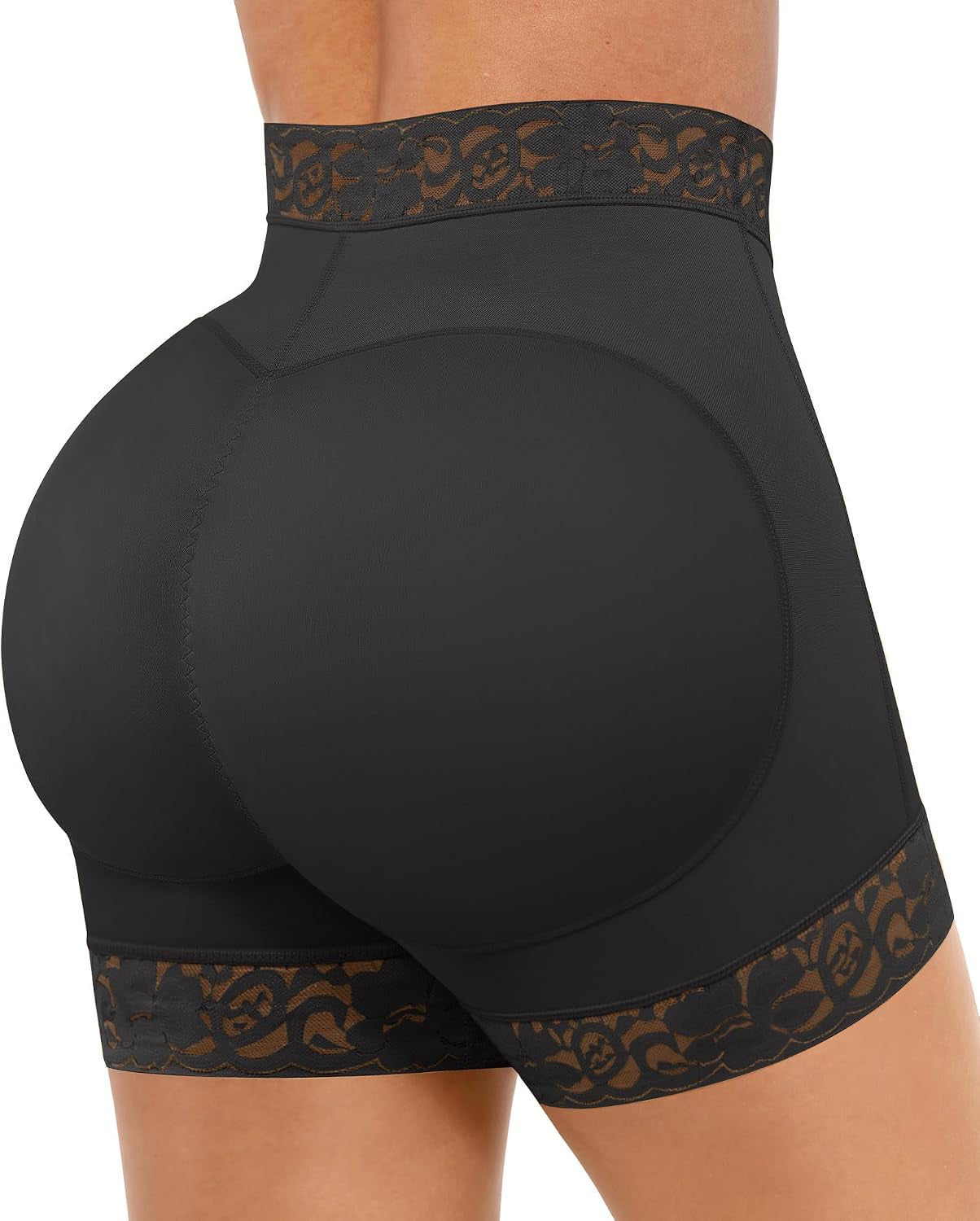 Butt Lifter Panties Shapewear Tummy Control Body Shaper Shorts | Lace Design,Anti-Slip, ANTI-ROLL ,Ideal for Postpartum Recovery, Weddings, Office, Parties and Daily，Wrinkle Design
