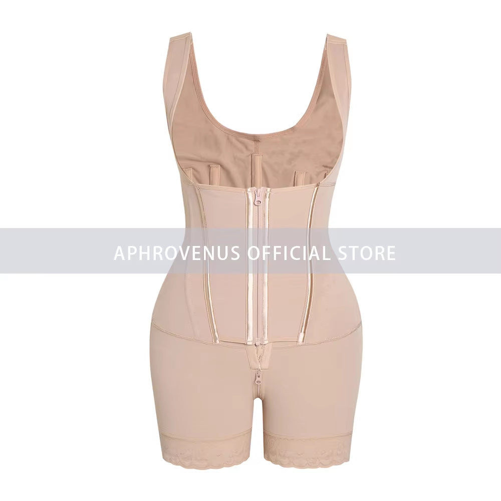 Fajas Colombianas Double Compression Body Shaper Girdle Three Hooks and Zipper at Front Slimming Reducing Shapewear without Bra