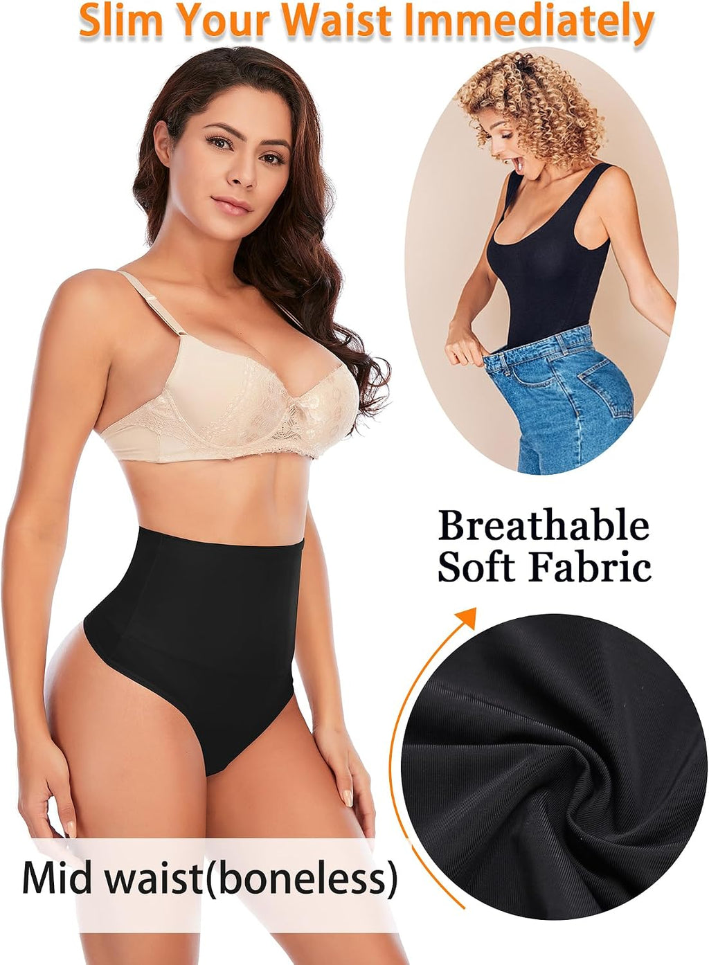 Tummy Control Thong Shapewear for Women Seamless Shaping Novelty Thong Panties Body Shaper Underwear