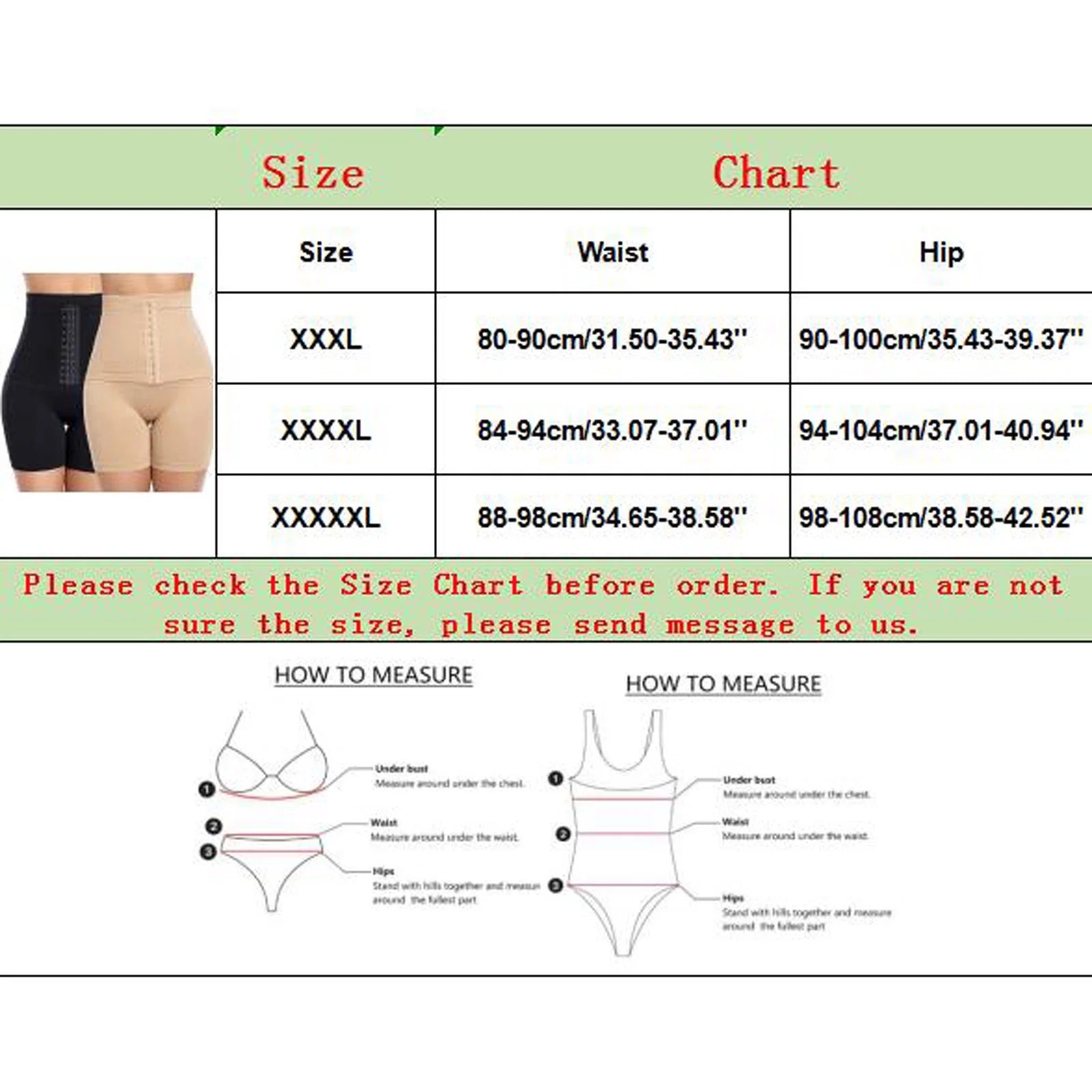 Body Shaper for Women High-Waisted Full Body Shaper Body Underwear Black 5XL