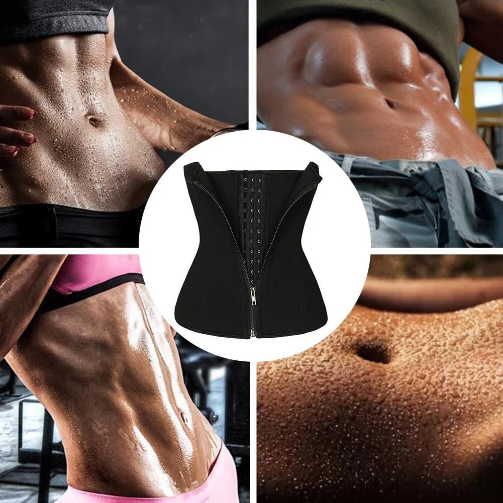 Women Seamless Waist Training Tummy Cincher Corset Shaper Trainer Bustier Slim Waistline Body Shaper, Black S-3XL